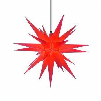 68cm Roter Stern Set mit 5m Kabel, Abdeckung und LED Leuchtmittel Herrnhuter