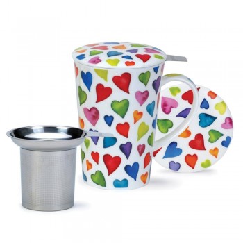 Shetland Warm Hearts Tasse mit Filter und Deckel 440ml Dunoon