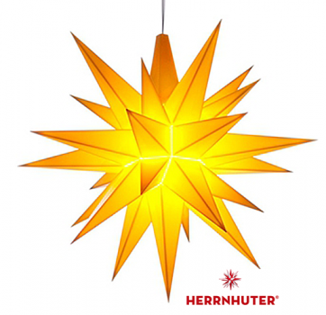 13cm Gelber Stern LED Set und Netzgerät 1-2 Sterne original Herrnhuter