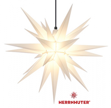 68cm Weißer Stern Set mit 5m Kabel, Abdeckung und LED Leuchtmittel Herrnhuter