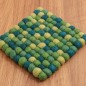 Preview: Filzuntersetzer grün groß 20x20cm