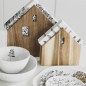 Preview: Serviettenhaus klein Akazie 16x15,5x4cm Dining Räder Design