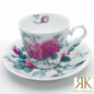 Preview: Espressotasse mit Unterteller English Rose von Roy Kirkham 130ml