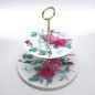 Preview: Wunderschöne Etagere mit 2 Ebenen English Rose von Roy Kirkham