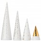 Preview: Kleiner Winterwald gold Set 5-9cm hoch Räder Design