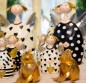 Preview: Engel Lotta stehend sort. schw./gold Metall 8cm