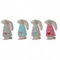 Preview: Hase Betty groß 4er sortiert 10x7,5x17cm Pape Kunstgewerbe