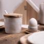 Preview: Eierbecher mit Unterteller Weichei 7x7x3cm Räder Design