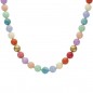 Preview: Kette Kugeln bunt und goldfarben Modeschmuck Vintage Retro von Biba