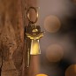 Preview: Engel Schlüssel Anhänger gold 4x3cm von Räder