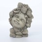 Preview: Blumenkind klein Erdbeere Resin betonfarben 9,8x7,1x12,7cm Zauberblume