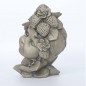 Preview: Blumenkind klein Erdbeere Resin betonfarben 9,8x7,1x12,7cm Zauberblume