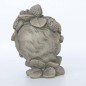 Preview: Blumenkind klein Erdbeere Resin betonfarben 9,8x7,1x12,7cm Zauberblume