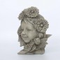Preview: Blumenkind klein Löwenzahn Resin betonfarben 9,8x7,1x12,7cm Zauberblume