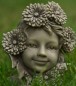 Preview: Blumenkind klein Löwenzahn Resin betonfarben 9,8x7,1x12,7cm Zauberblume
