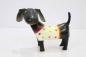 Preview: Hund in Schwarz stehend groß 23x12x18cm von Exner