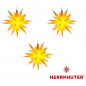 Preview: 3 Weihnachtssterne gelb 13cm im Set mit Netzteil original Herrnhuter