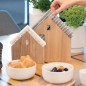 Preview: Serviettenhaus klein Akazie 16x15,5x4cm Dining Räder Design