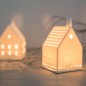 Preview: Lichthaus klein Herz Winterzeit 7x7x10cm Räder Design