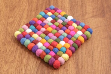 Filzuntersetzer bunt klein 15x15cm RA Naturstyle