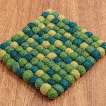 Filzuntersetzer grün groß 20x20cm