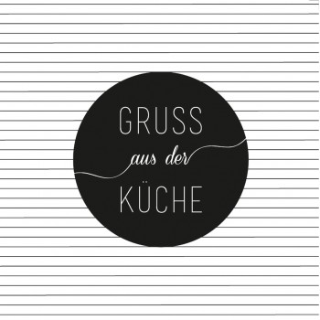 Gruß aus der Küche Servietten 33x33 PET Räder Design