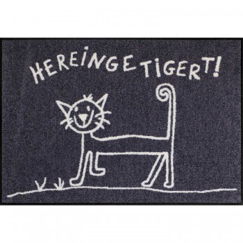 Hereingetigert Wohnmatte 50x75cm Fußmatte Salonloewe