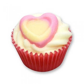 Badebutter-Cupcake Cranberry Herz Florex  45g