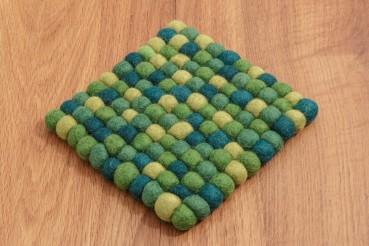 Preview: Filzuntersetzer grün groß 20x20cm von Feelz