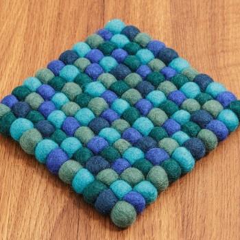 Preview: Filzuntersetzer türkis groß 20x20cm von Feelz