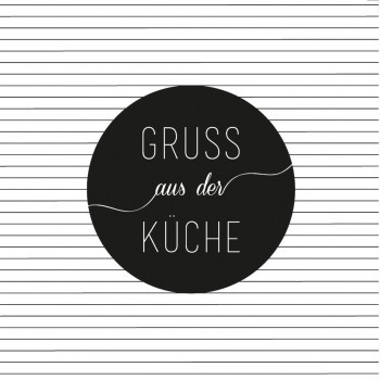 Gruß aus der Küche Servietten 33x33 PET Räder Design