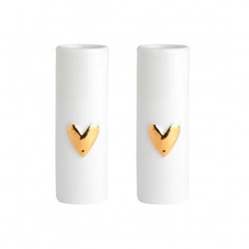Minivasen Herz gold 2er-Set Wolke Sieben von Räder Design