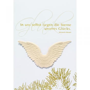 Grußkarte - Flügelkarte In uns selbst... Karte Räder Design