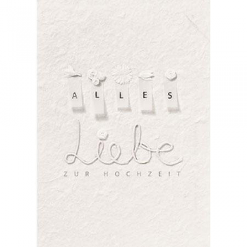 Hochzeit Alles liebe/weiß Karte Räder Design