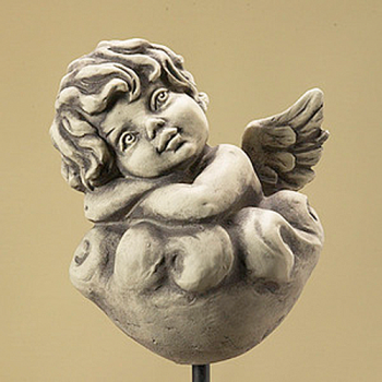 Preview: Wolkenengel Dela Gartenskulptur 18x14x13 cm von Zauberblume