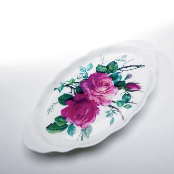 Tablett für Zucker und Milch oval English Rose Roy Kirkham