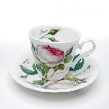 Espressotasse mit Unterteller Redoute Rose Roy Kirkham 150ml