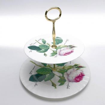 Preview: Wunderschöne Etagere mit zwei Ebenen aus der Serie Redoute Rose von Roy Kirkham