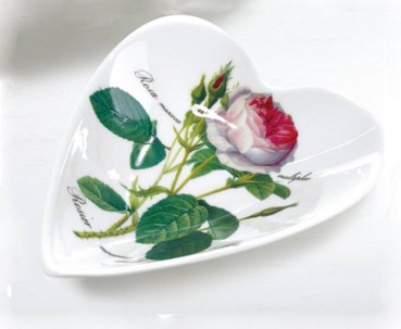 Herz Porzellanschale 13cm Redoute Rose Roy Kirkham