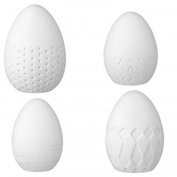 Porzellaneier weiß 4erSet Frühlingsboten von Räder Design