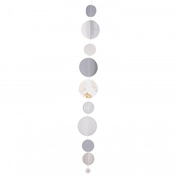 Papierkette gold 100cm Wolke Sieben Räder Design
