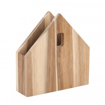 Serviettenhaus klein Akazie 16x15,5x4cm Dining Räder Design