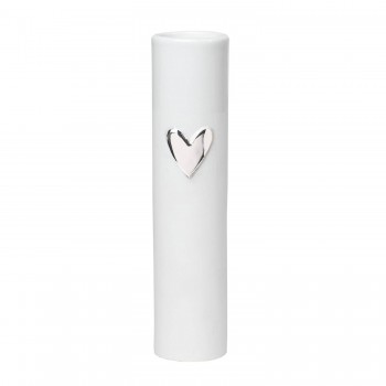 Vase Herz silber Living 5,5x17cm Räder Design