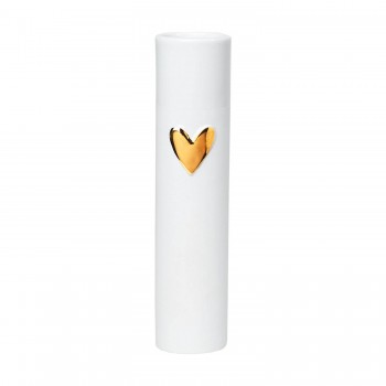Vase Herz gold Living 5,5x17cm Räder Design