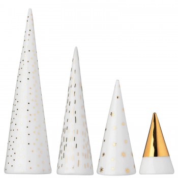 Kleiner Winterwald gold Set 5-9cm hoch Räder Design