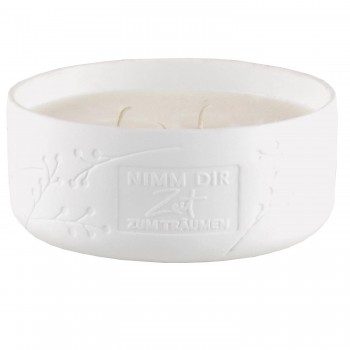 Duftkerze in Porzellanschale Nimm dir Zeit 13x6cm von Räder Design