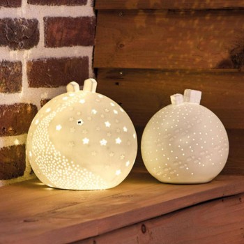 Porzellanlichtkugel Häuser LED 16cm Living von Räder Design