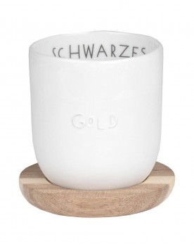 Kleiner Becher schwarzes Gold 75ml Räder Design