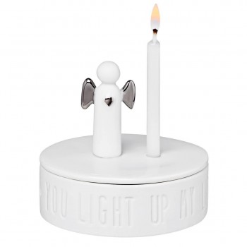 Engelslicht You light up silber Dose 7x6,5cm Herzstücke von Räder