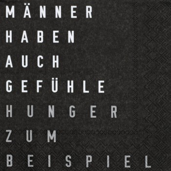 Männer haben auch Gefühle Lunch Serviette von Räder Design